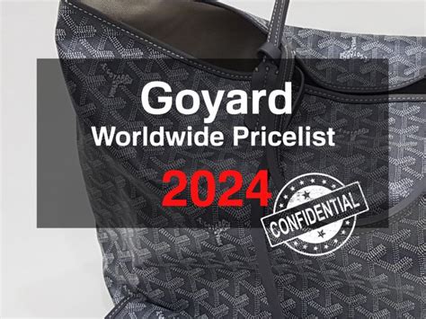 goyard preisliste 2024|2024 goyard price list.